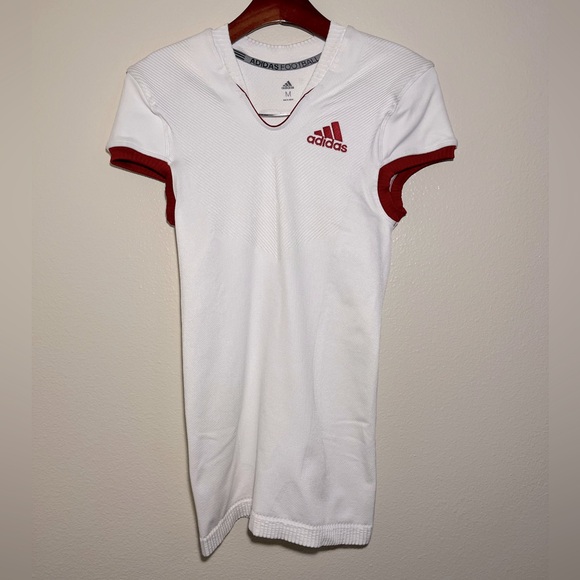 Adidas Primeknit A1 Football Practice Jersey White & Red DQ3462 Size Medium NWOT - Picture 1 of 4